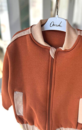 Erkek Çocuk 3iplik  Şardonlu Kışlık Uzun Kollu Fermuarlı Hırka