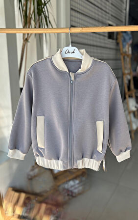 Erkek Çocuk 3iplik  Şardonlu Kışlık Uzun Kollu Fermuarlı Hırka