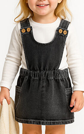 Kız Çocuk Basic Kot Jile / Kot Elbise