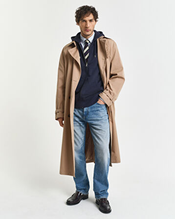 GANT Erkek Lacivert Regular Fit Fermuarlı Sweatshirt