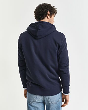 GANT Erkek Lacivert Regular Fit Fermuarlı Sweatshirt