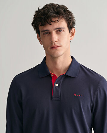 GANT Erkek Lacivert Regular Fit Polo