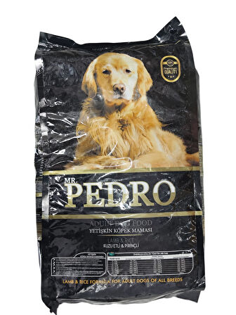 MR. PEDRO 15KG KUZU ETLİ PİRİNÇLİ YETİŞKİN KÖPEK MAMASI