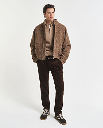 GANT Erkek Bej Regular Fit Yarım Fermuarlı Sweatshirt