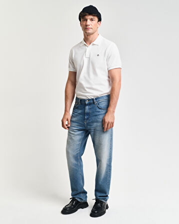GANT Erkek Beyaz Regular Fit Polo