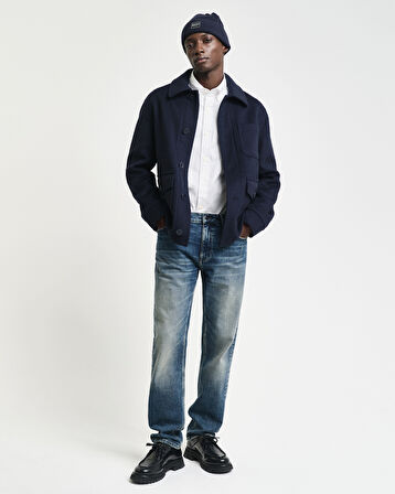 GANT Erkek Siyah Regular Fit Düğmeli Yaka Oxford Gömlek