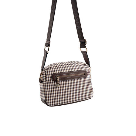 Silver Polo  Kadın Çapraz Çanta 1201-47996 SILVER POLO ÇAPRAZ BAYAN ÇANTASI M191 KAHVE SARI-MAT KAHVE