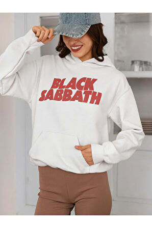 Black Sabbath Heaven And Hell Baskılı Unisex Oversize Müzik Grubu Hoodie