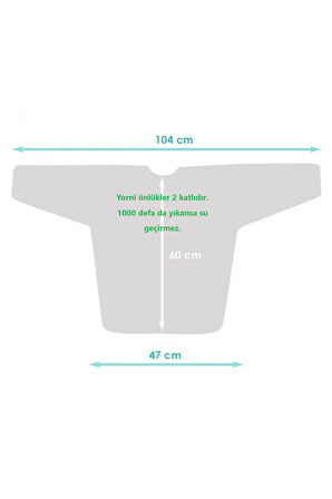 yorni 4-7 Yaş Family Sıvı Geçirmez, Makinede Yıkanabilir, Uzun Kollu Çocuk Faaliyet Aktivite Boyama Önlüğü