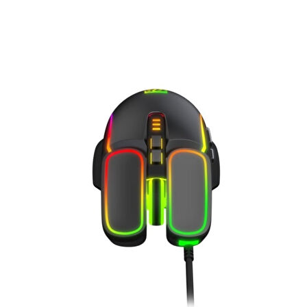 Performans Odaklı 6500 DPI Kablolu Oyuncu Mouse - Windows Uyumlu RGB Aydınlatmalı (Siyah/Alüminyum)