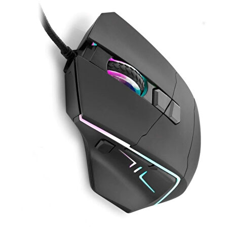 6500 DPI Yüksek Hassasiyetli Shooter Oyuncu Mouse | Konforlu Ergonomik Yapı RGB Aydınlatma | Siyah