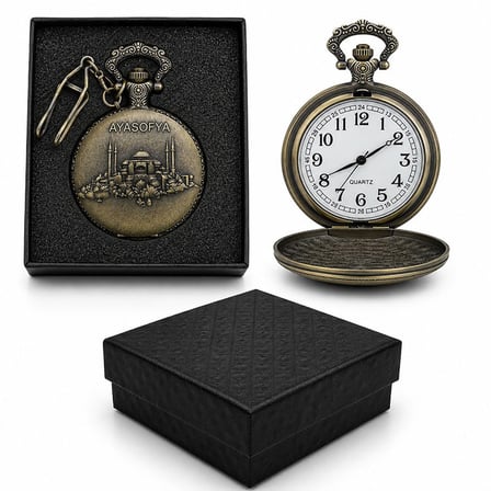 Premium Tarihi Aksesuar Nostalji Tutkunu Sanatsal Hediye Ayasofya Tasarımı Köstekli Saat