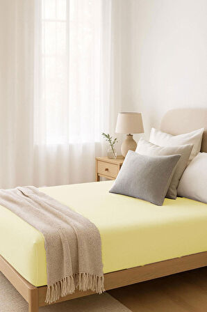 Tek Kişilik Düz Penye %100 Pamuklu Lastikli Çarşaf 100X200