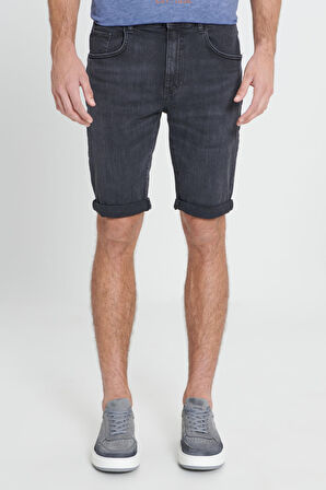 Slim Fit Dar Kesim Pamuklu Esnek Denim Şort