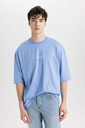 DeFacto Dragon Ball Loose Fit Bisiklet Yaka Sırt Baskılı Kısa Kollu Tişört B5525AX24SPBE553