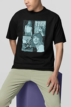 1989 Şarkıcı Taylor Swift Baskılı Oversize Tişört ,Unisex Tişört