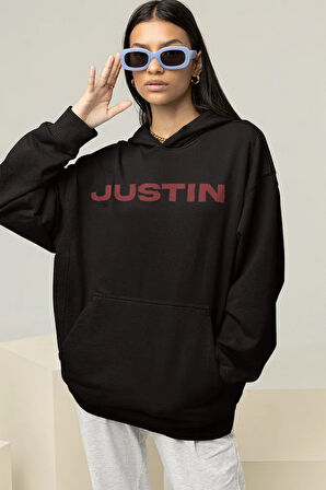 Justin Bieber 194 Baskılı Unisex Oversize Tasarım Şarkıcı Hoodie