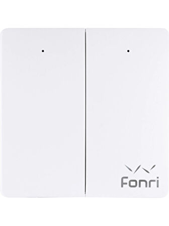 Fonri Akıllı Kendinden Enerjili İkili Duvar Anahtarı