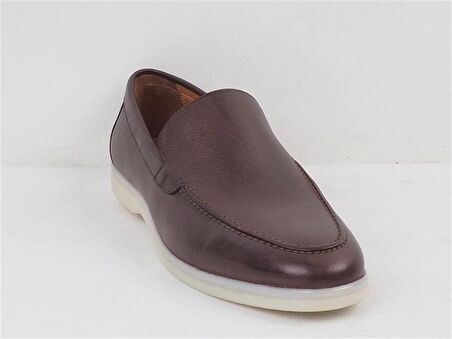 KAHVE HAKİKİ DERİ LOAFER ERKEK AYAKKABI CHELSY