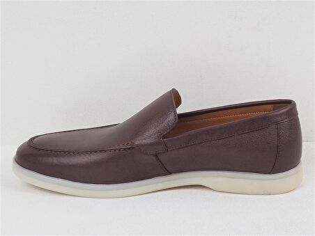 KAHVE HAKİKİ DERİ LOAFER ERKEK AYAKKABI CHELSY