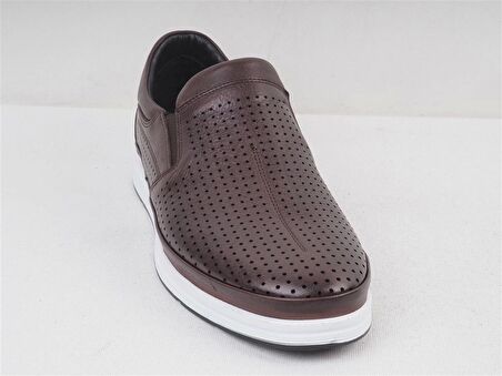 KAHVE CİLT HAKİKİ DERİ ERKEK CASUAL AYAKKABI