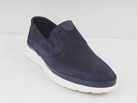 LACİVERT NUBUK & CİLT HAKİKİ DERİ ERKEK CASUAL AYAKKABI