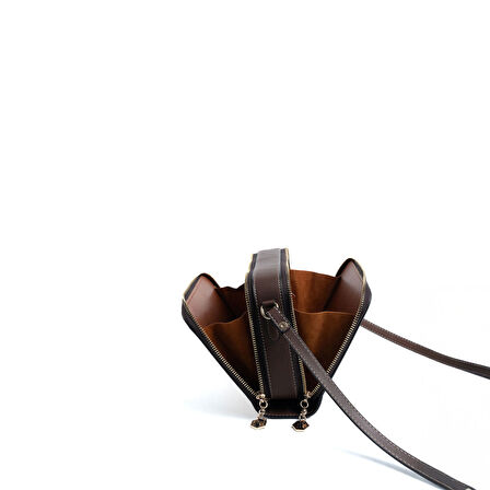 Silver Polo  Kadın Çapraz Çanta 888-48000 SILVER POLO ÇAPRAZ BAYAN ÇANTASI M178 KOYU BEJ-MAT KAHVE