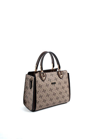 Kadın Omuz Çantası 1133-48005  Silver Polo Kadın ÇANTASI M178 KOYU BEJ-MAT KAHVE