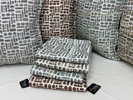 NİVEMESHOME ELYAF DOLGULU KIRLENT 45X45 LİSA 03 VİZON