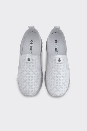 Hakiki Deri Comfort Taban Bağcıksız Kadın Casual Ayakkabı