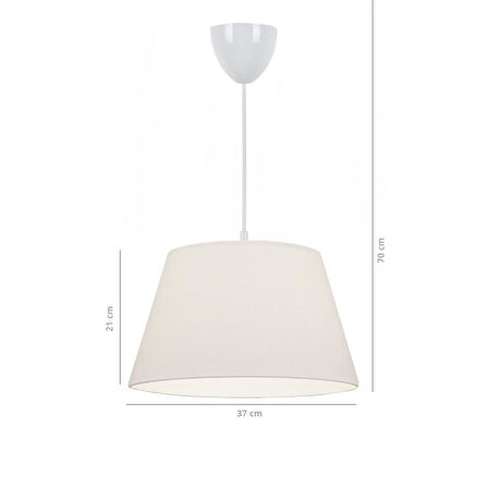 North Home Konik Kumaş Büyük Boy Tavan Sarkıt Avize