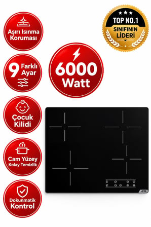 Alveus AFM Serisi FUE-11 Siyah Dijital Elektr. Vitroseramik 3'lü Ankastre Set Fırın+ Ocak+Davlumbaz
