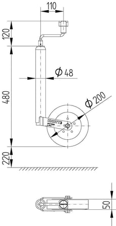 KNOTT 150 KG DESTEK TEKERİ