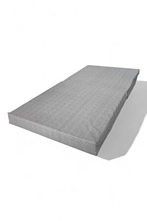 Bebek Yatağı-Katlanır Bebek Yatağı-Beşik Yatağı 60x120 7 cm Kalınlık -Gri
