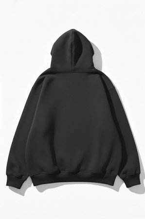 Unisex Yumuşak Dokulu Techno Baskılı Tasarım Oversize 3 İplik Hoodie Sweatshirt