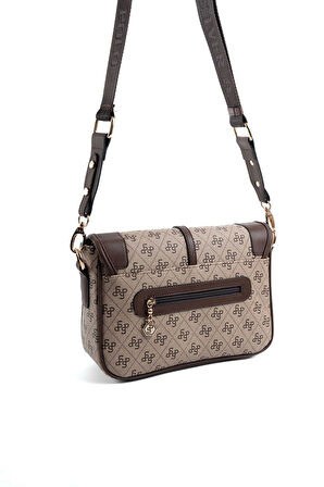 Kadın Çapraz Çanta 1182-48031 SİLVER POLO ÇAPRAZ Kadın ÇANTASI M178 KOYU BEJ-MAT KAHVE