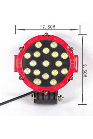 Off Road Ledli 51 Watt 17 Led 4x4 Sis Lambası