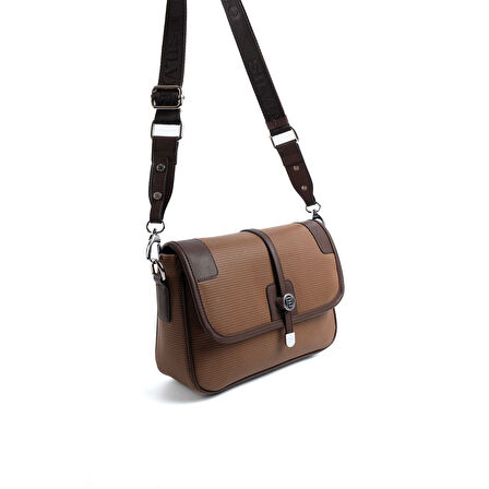 Silver Polo  Kadın Çapraz Çanta 1182-48034 SILVER POLO ÇAPRAZ BAYAN ÇANTASI M86 KARAMEL-MAT KAHVE