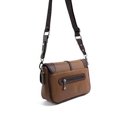 Silver Polo  Kadın Çapraz Çanta 1182-48034 SILVER POLO ÇAPRAZ BAYAN ÇANTASI M86 KARAMEL-MAT KAHVE