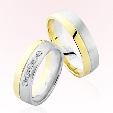 Sarı Beyaz Altın Alyans 4804