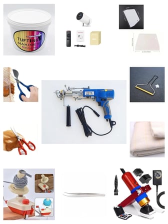 AK-V Tufting Makinesi Full Set (Mavi AK-V)(Set İçeriği Açıklama Kısmındadır)