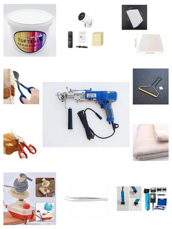 AK-V Tufting Makinesi Full Set (Mavi AK-V)(Set İçeriği Açıklama Kısmındadır)