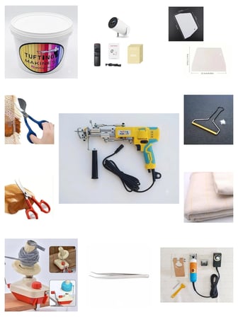 AK-V Tufting Makinesi Full Set (Sarı AK-V)(Set İçeriği Açıklama Kısmındadır)