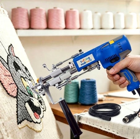 AK-V Tufting Makinesi Mini Set (Mavi AK-V)(Set İçeriği Açıklama Kısmındadır)