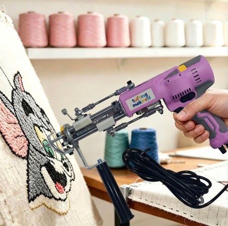 AK-V Tufting Makinesi Mini Set (Pembe AK-V)(Set İçeriği Açıklama Kısmındadır)