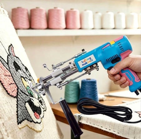 AK-V Tufting Makinesi Mini Set (Turkuaz AK-V)(Set İçeriği Açıklama Kısmındadır)