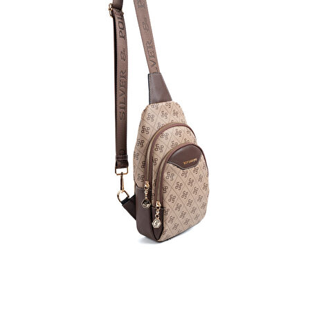 Silver Polo  Kadın Bel Çantası 959-48062 SILVER POLO FREEBAG M178 KOYU BEJ-MAT KAHVE