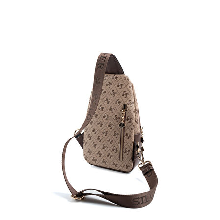 Silver Polo  Kadın Bel Çantası 959-48062 SILVER POLO FREEBAG M178 KOYU BEJ-MAT KAHVE