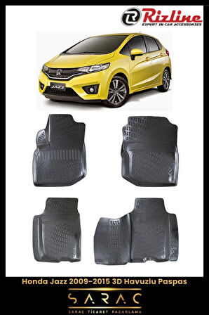 Rizline Honda Jazz 2015 Model(Eski Kasa) 3D Havuzlu Paspas