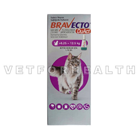 Bravecto DuAct 6.25-12.5 kg Kediler İçin Damla 1.79 ml 1 Tüp SKT:06.25